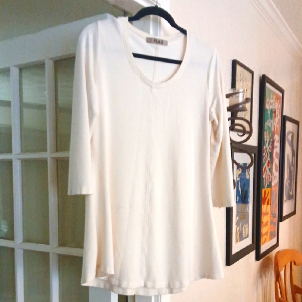 FLAX  Women's Cream TunicTop